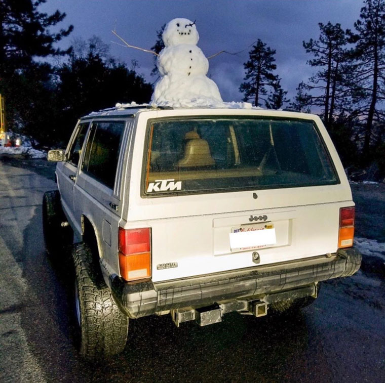 Clear snow off vehicle to avoid getting a ticket