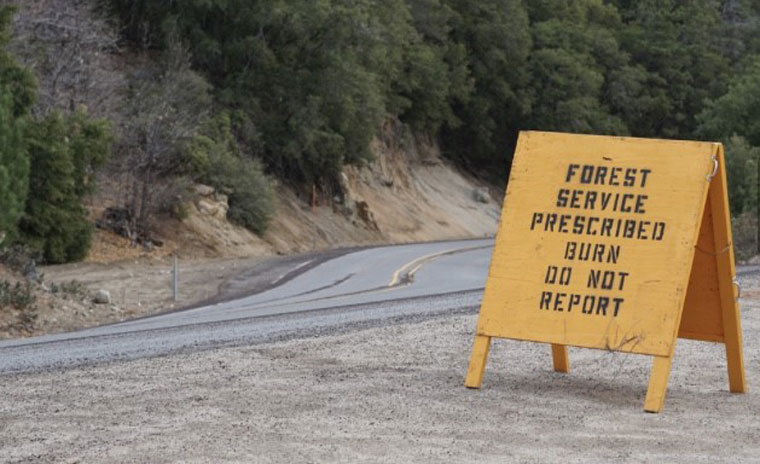 A notice to the public about  prescribed burning