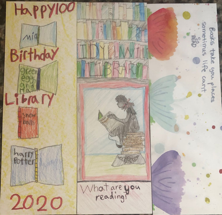 Idyllwild Library centennial  bookmark contest winners