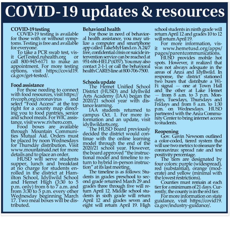 COVID-19 Local Update: County appoints new public health officer