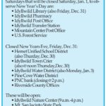 Holiday closings