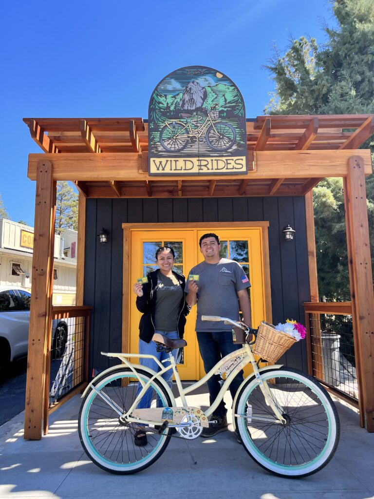 Bike rental business pops up next to monument