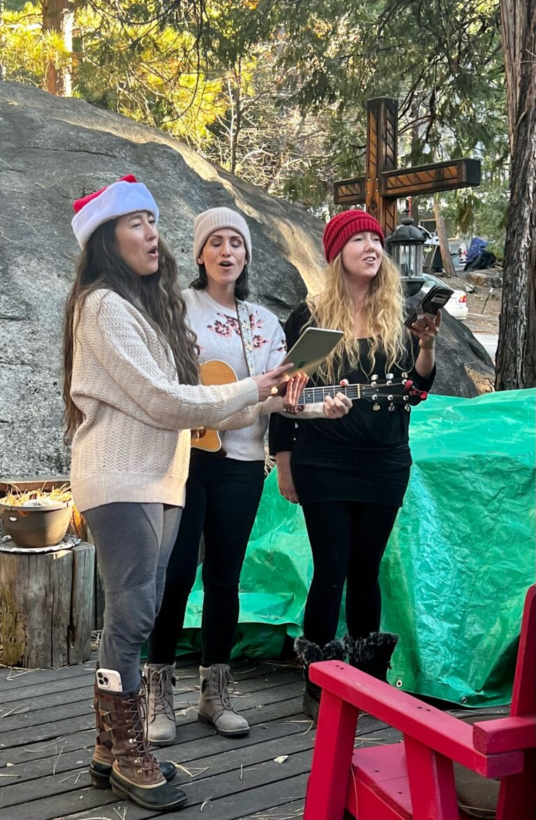 Christmas day caroling