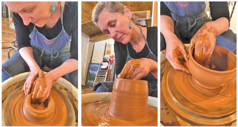 From science teacher to potter, Helen Hixon at Mountain Pottery